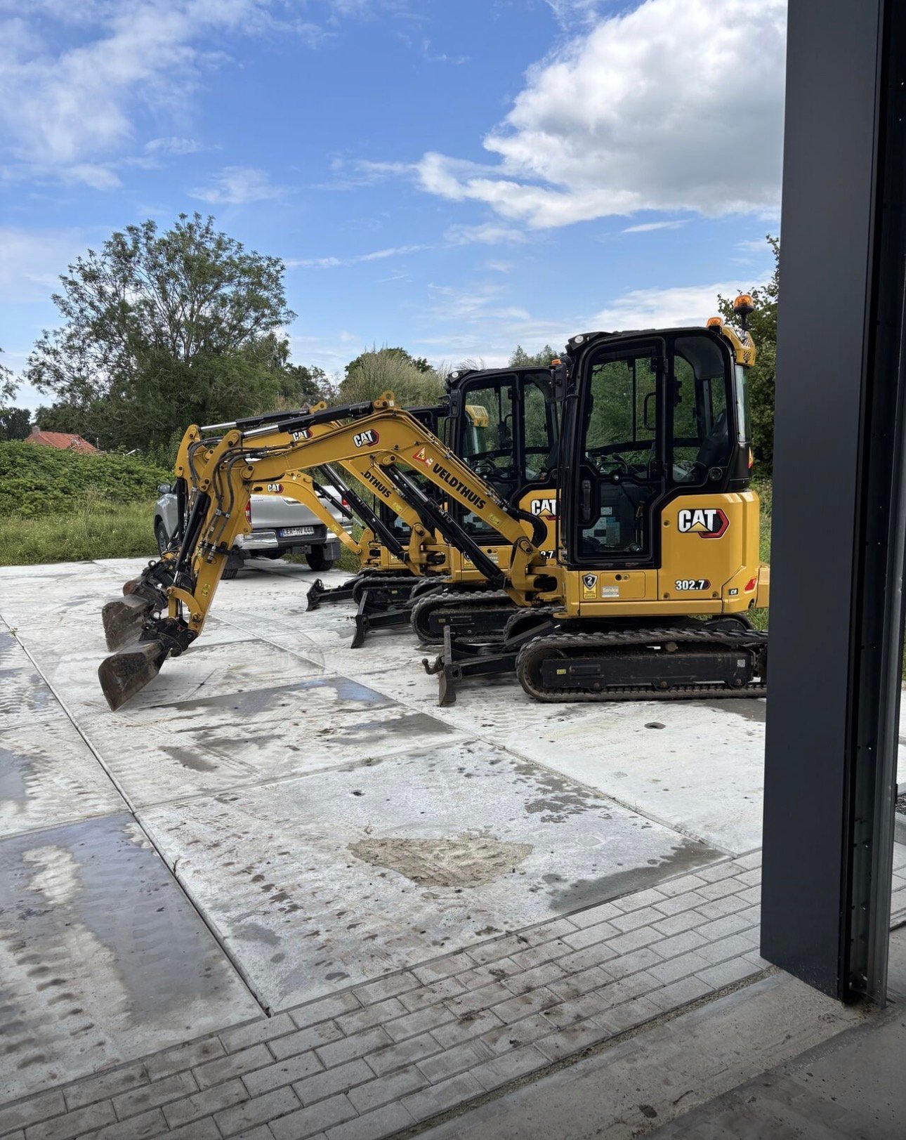 Graafmachine in actie